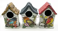 Terra cotta Bird House 3 assorted priced each. 049-62503