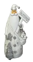 White Resin Santa &quot;Blessing&quot; Figurine 049-90243