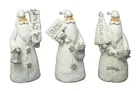 Resin Santa Figurines Set of Three 049-90245