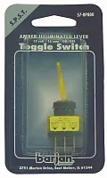 Toggle Sw Spst Amber Lit Carded 057Bp800