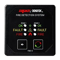 Fireboy-Xintex Two Zone Detection &amp; Alarm Panel - 2-5/8&quot; Display - 12/24V DC