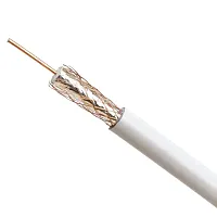 Cmple 1001-N RG6 Cable - Standard Shield (White),500 Feet