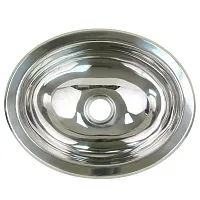 Scandvik Polished SS Oval Sink - 13.25&quot; x 10.5&quot;