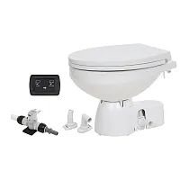 Jabsco Quiet Flush E2 Fresh Water Toilet Regular Bowl - 12V &ndash; Soft Close L