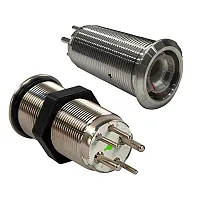 Bluewater 19mm Inrush Push Button Switch Momentary Off(On)(On) - Blue/Red/Green 