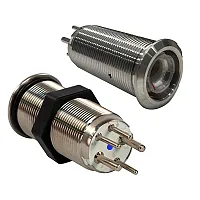 Bluewater 19mm Inrush Push Button Switch Off/On/On - Blue/Green/Red LED - Switch