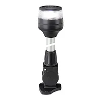 Hella Marine 2nm All Round White Fold Down Pole Navigation Lamp - 8" - Black Bas