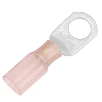 Pacer 8 AWG Heat Shrink Ring Terminal - 3/8&quot; Stud Size - 25 Pack