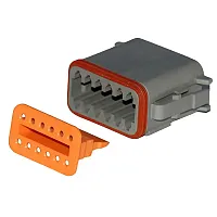 Pacer Deutsch DT Plug &amp; Wedge Lock Kit - 12 Position - 5 Pack