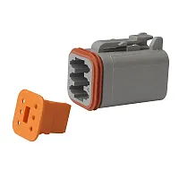 Pacer Deutsch DT Plug &amp; Wedge Lock Kit - 6 Position - 5 Pack