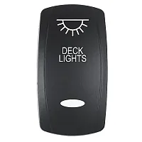 Pacer Actuator - &#039;DECK LIGHTS&#039; f/V Series Contura Switches - Black - Laser Etche