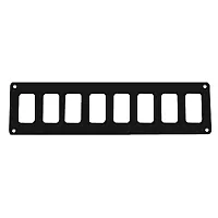 Pacer Switch Panel - 8 Switch &amp; 1 Row - 12.5&quot; x 2.75&quot; - Black Powder Coated 