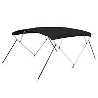 Carver 4 Bow 5481U Bimini Top with Boot - Black Acrylic