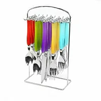 Santoro 20pc stainless Steel Flatware Set with Hanging Rack,