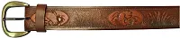 Barjan 10610170236 36 Inch Brown Embossed Fish Belt
