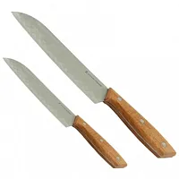 Gibson Home Seward 2 Piece Stainless Steel Santoku Knife Cutlery Set with Wood H