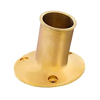 Whitecap Top Mount Flag Pole Socket - 1&quot; ID - Polished Brass