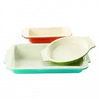Gibson ColorSplash Imbue 3 Piece Carbon Steel Nonstick Bakeware Set in Assorted