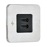 Scanstrut TILE USB-C Interior Charging Socket - 12/24V - Stainless Steel Bezel