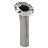 C.E. Smith Flush Mount Rod Holder - 15 Degree w/Drain - Black Liner - No Logo