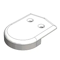 TACO 2&quot; Rub Rail End Cap - White