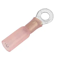 Pacer 22-18 AWG Heat Shrink Ring Terminal - #10 Stud Size - 500 Pack