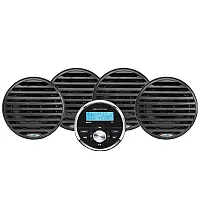 Aquatic AV Economy Gauge Stereo/Speakers Kit - Black