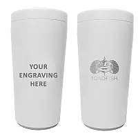 Toadfish Custom Engraved Non-Tipping Can Cooler 2.0 - White (MINIMUM ORDER QUANT