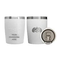 Toadfish Custom Engraved Non-Tipping 10oz Rocks Tumbler - White (MINIMUM ORDER Q