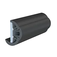 TACO SuproFlex Rub Rail Kit w/Flex Vinyl Overlay Insert - 2"H x 1-1/4"W x 60'L -