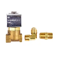 Trident Marine Low-Pressure Brass Solenoid Shut-Off Valve 1/4" Ports &amp; 2 Bra