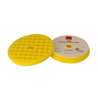 RUPES Velcro Waffle Fine Polishing Pad f/Rotary Polishers 180mm - Yellow