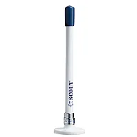 Scout 9" Stubby White VHF Antenna w/Quick Mount Includes 5M RG-58, Mount &amp; I
