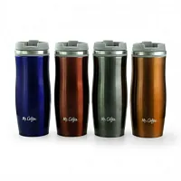 Mr. Coffee Kendrick 4 Piece Stainless Steel 10 Ounce Thermal Travel Tumbler Cup