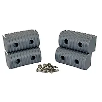 Caliber BunkWrap End Cap 2x4" Grey Accessory Kit w/Stainless Steel Hardware *4-P