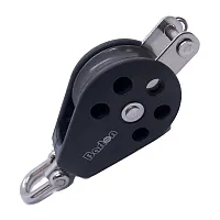 Barton Size 3 45mm Plain Bearing Pulley Block Single Swivel &amp; Becket