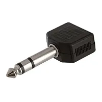 Cmple 1119-N 6.35mm Stereo Plug to 2x3.5mm Mono Jack Adapter
