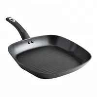 Oster Cuisine Allston 11 in. Square Aluminum Grill Pan with Bakelite Handle in B