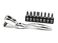 Titan Tools 11212 Titan - 11212 10 Piece Micro Flex Bit Ratchet Set