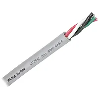 Pacer Round 4 Conductor Cable - 100' &ndash; Grey Jacket - 8/4 AWG - Black, Red,