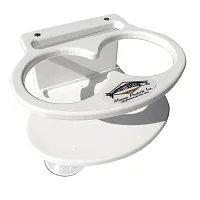 Deep Blue Marine Double Slim Can Drink Holder &amp; Cell Phone - White