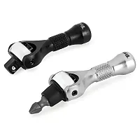 Titan 1/4" Drive 90-Tooth Swivel And Ratcheting Bit Driver Nano Ratchets (2-Piec