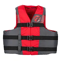 Full Throttle Adult Nylon Life Jacket - L/XL - Black/Red