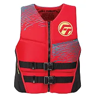 Full Throttle Men's Rapid-Dry Flex-Back Life Jacket - L - Red/Black