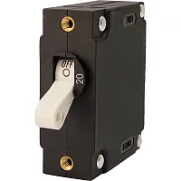 Egis A Series White Toggle Panel Mount Circuit Breaker - Single Pole 20A