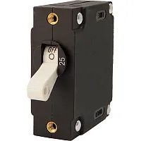 Egis A Series White Toggle Panel Mount Circuit Breaker - Single Pole 25A