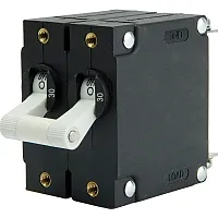 Egis A Series White Toggle Panel Mount Circuit Breaker - Dual Pole 30A