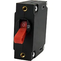 Egis A Series Red Toggle Panel Mount Circuit Breaker - Single Pole 10A