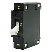 Egis C Series White Toggle Panel Mount Circuit Breaker - Single Pole 15A