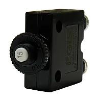 Egis 15A Push Button Panel Mount Circuit Breaker - Screw Terminals